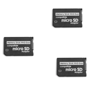 3X Адаптер Memory Stick Pro Duo Карти Micro-SD/Micro SDHC TF За карти Memory Stick duo, MS Pro Duo Карта За адаптер на Sony PSP Карта