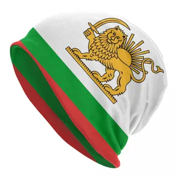 Есенно-зимна шапка С флага на Свободната Република Иран, мека тънка вязаная капачка, градинска топла шапка-качулка, защищающая от студ